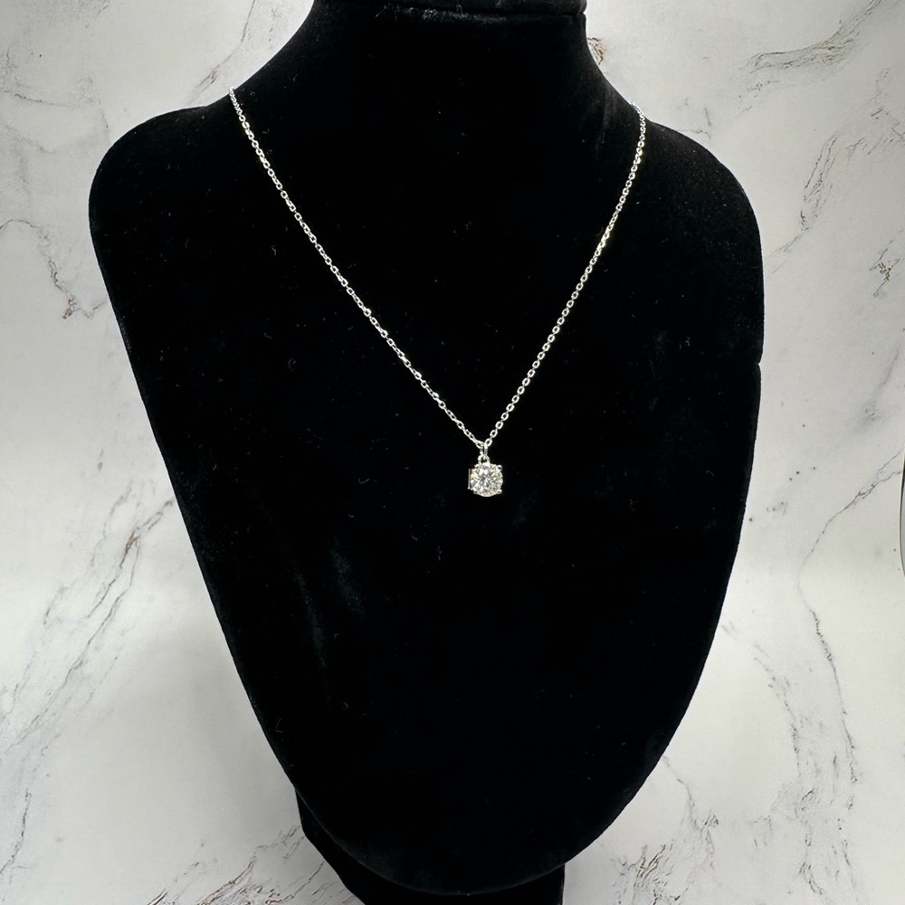 1 ct Solitaire Moissanite Necklace